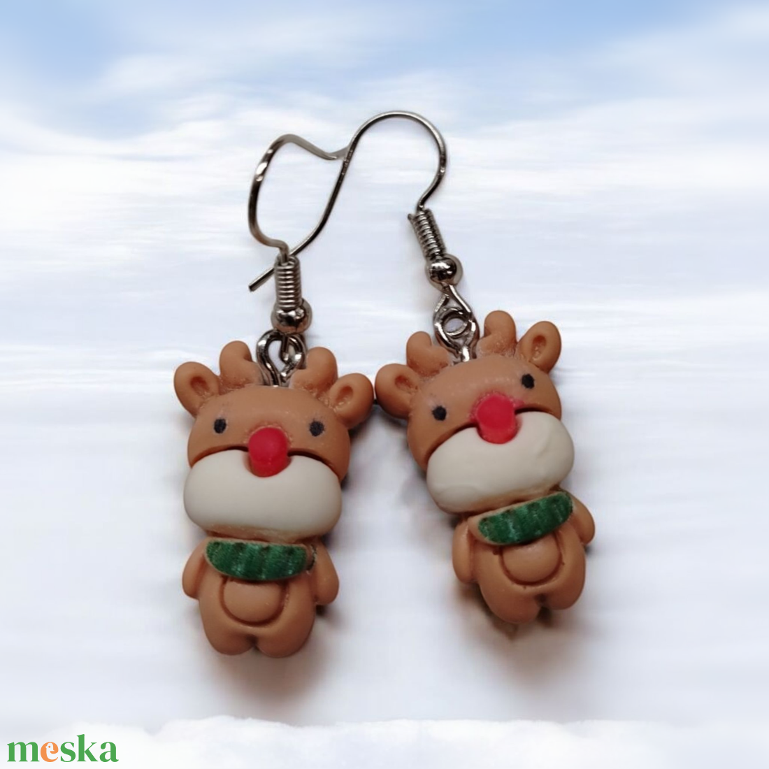 Rénszarvas fülbevaló - ékszer - fülbevaló - lógó csepp fülbevaló - Meska.hu