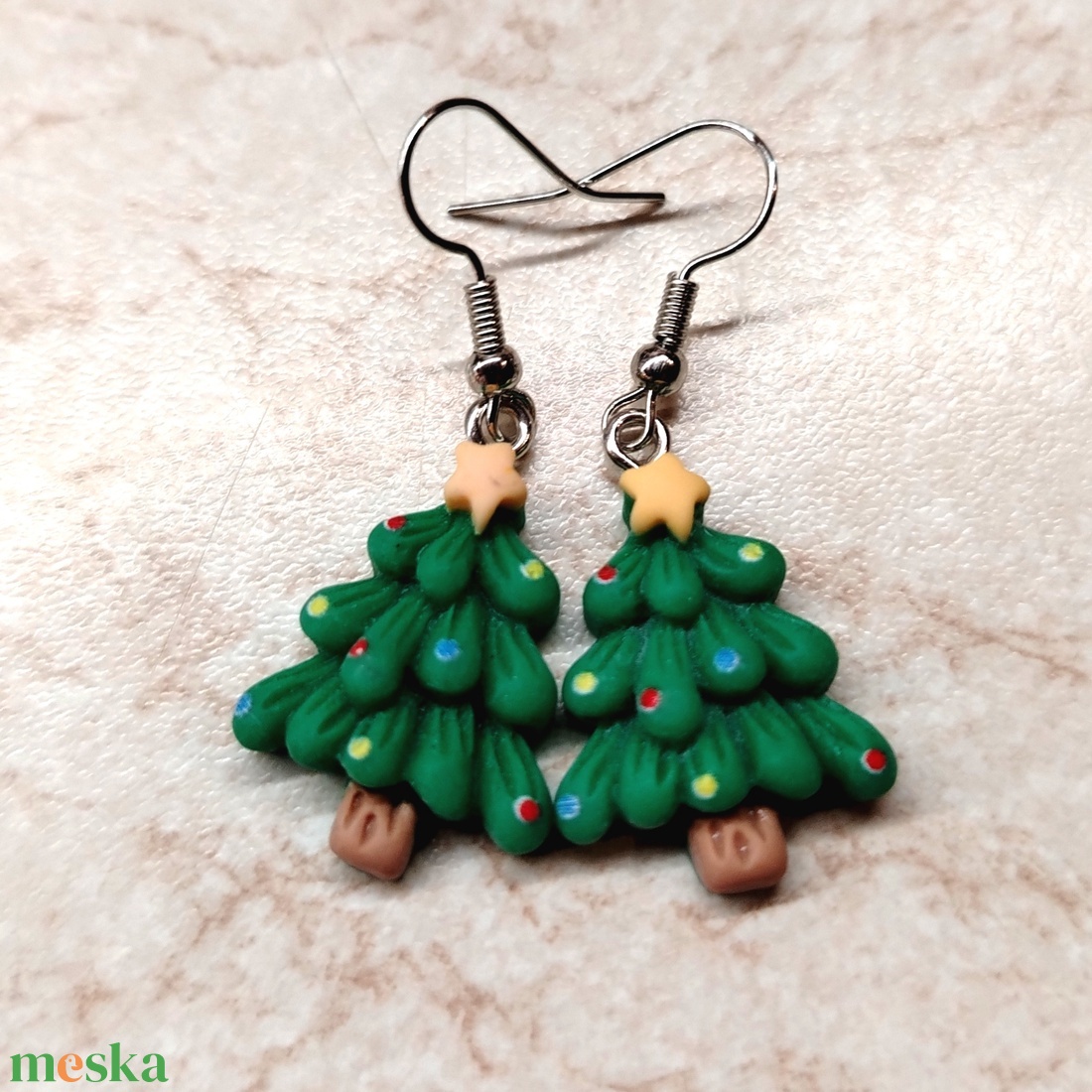 Karácsonyi fülbevaló - ékszer - fülbevaló - lógó fülbevaló - Meska.hu