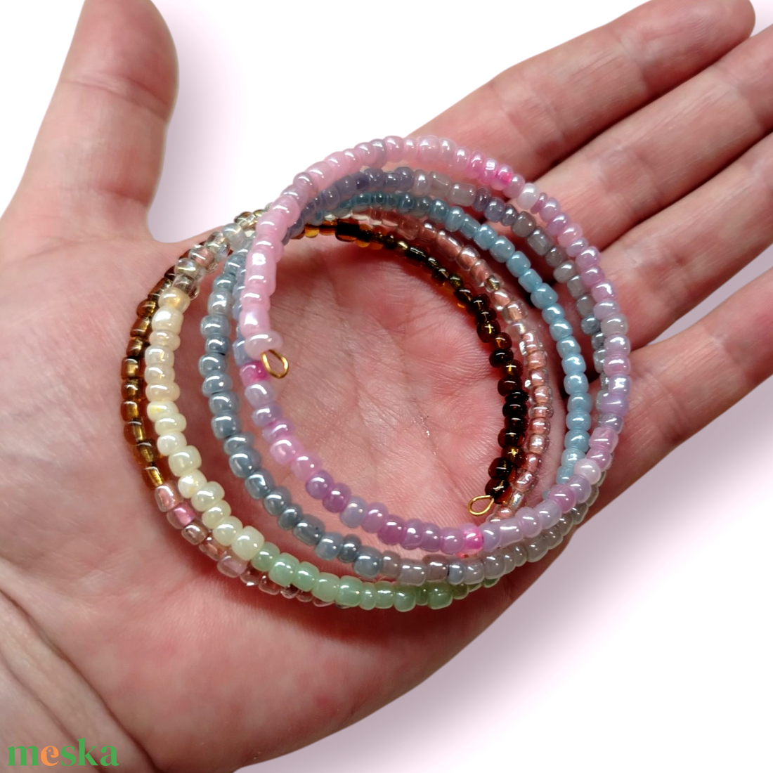  színátmenetes memoria karkötő  - ékszer - karkötő - memóriadrótos karkötő - Meska.hu