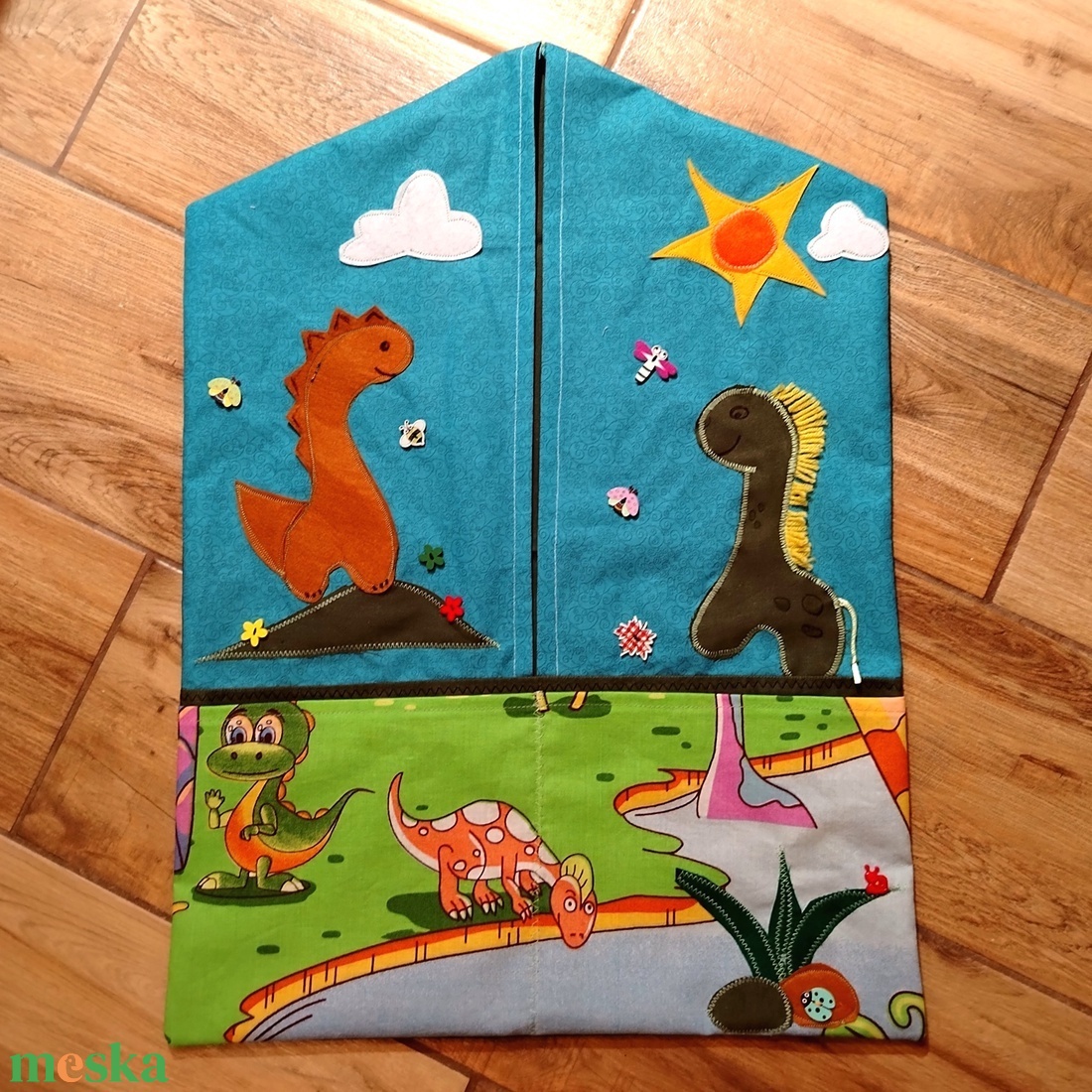 Dínós ovis zsák   - játék & sport - ovis felszerelés - ovis szett - Meska.hu