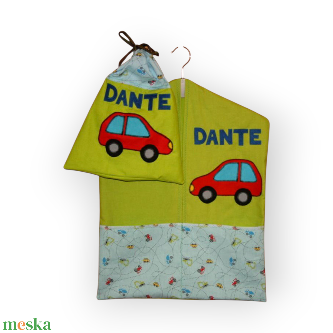 ovis zsák + tornazsák jellel  (autó) - játék & sport - ovis felszerelés - ovis szett - Meska.hu