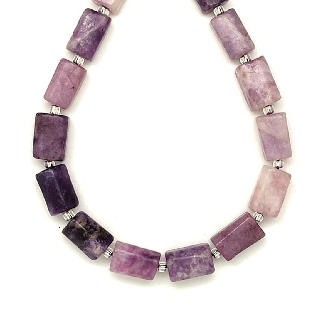 Lepidolit hengerszerű 7-9x11-13mm  ékszerkészítő alapanyag (füzér) - kellékek & szerszámok - ásvány alapanyag - ásványfüzér - Meska.hu