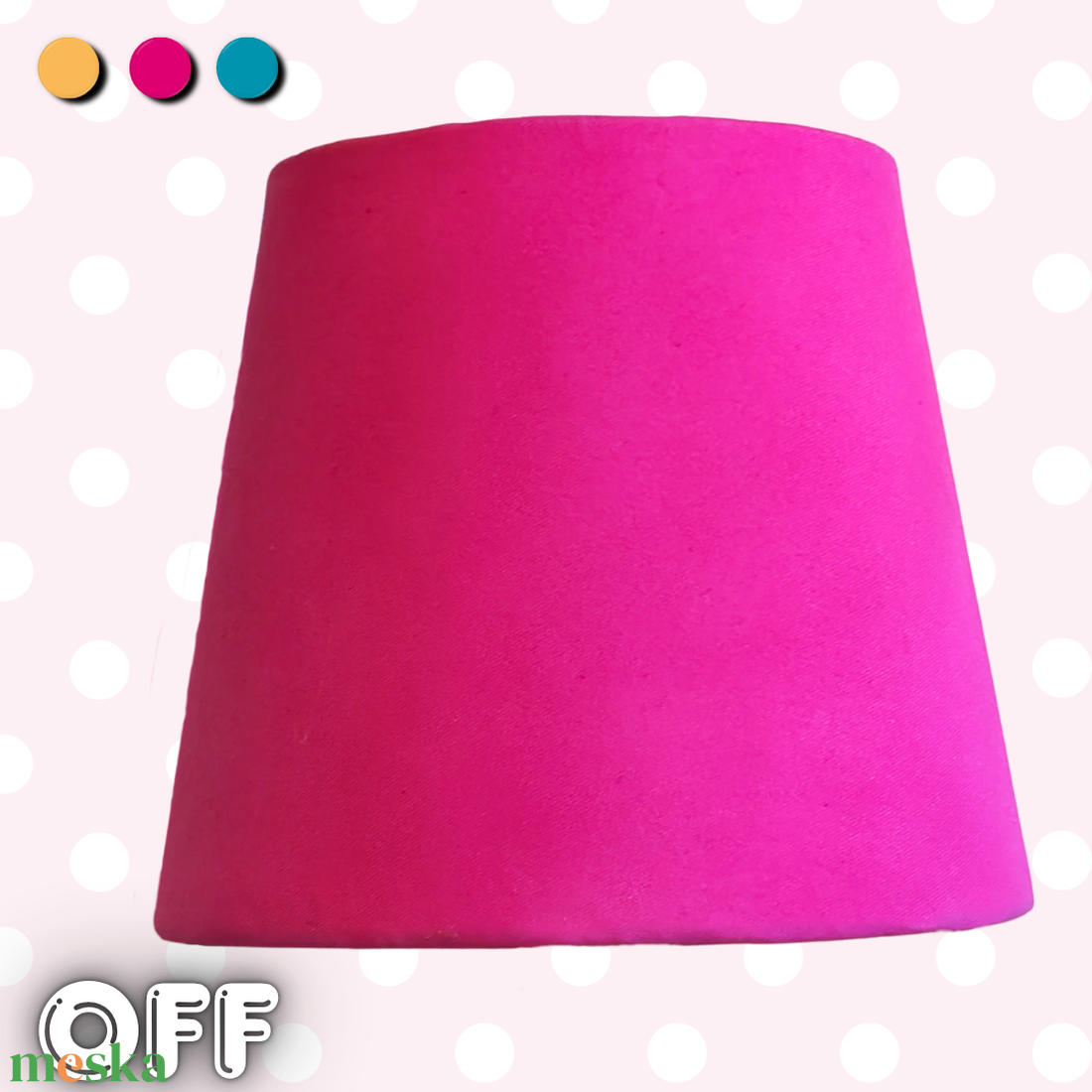 Pink lámpabúra, pöttyös rejtett mintával - otthon & életmód - lámpa - asztali lámpa - Meska.hu