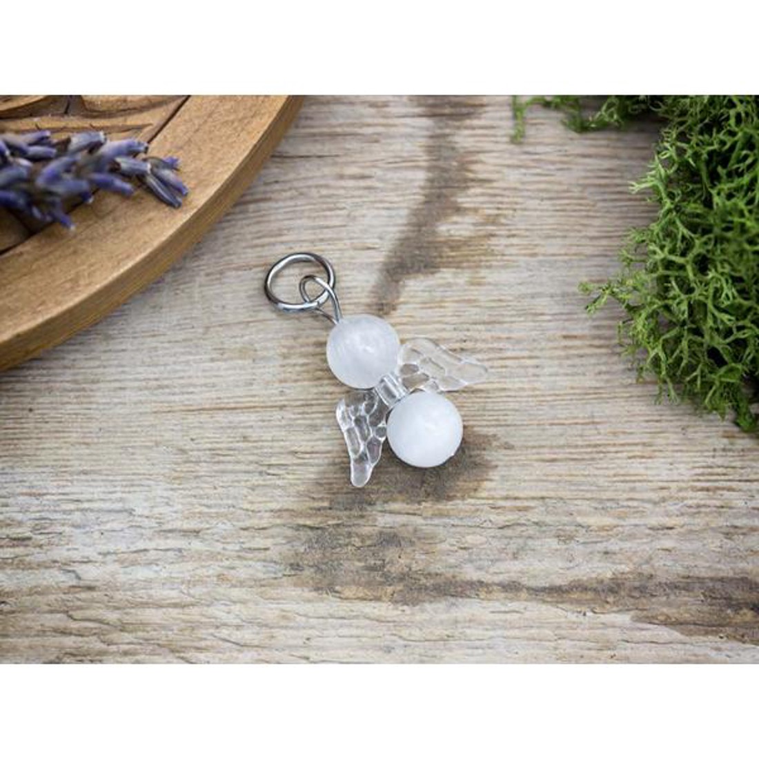 Lélek nyugtató angyal szelenit ásvány medál - ékszer - nyaklánc - medál - Meska.hu