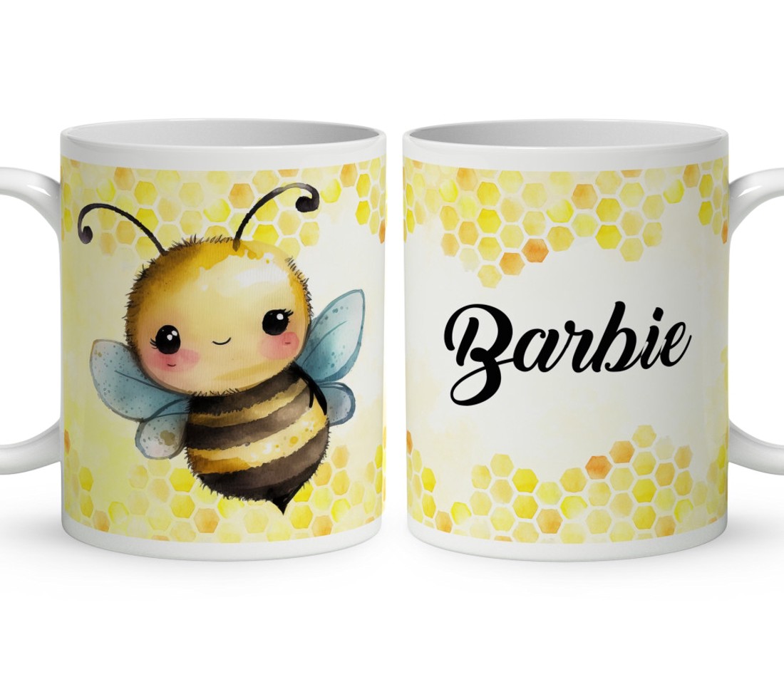 Névvel kérhető - Nagyon cuki méhecske mintás bögre - otthon & életmód - konyhafelszerelés, tálalás - tálalás - bögre & csésze - Meska.hu