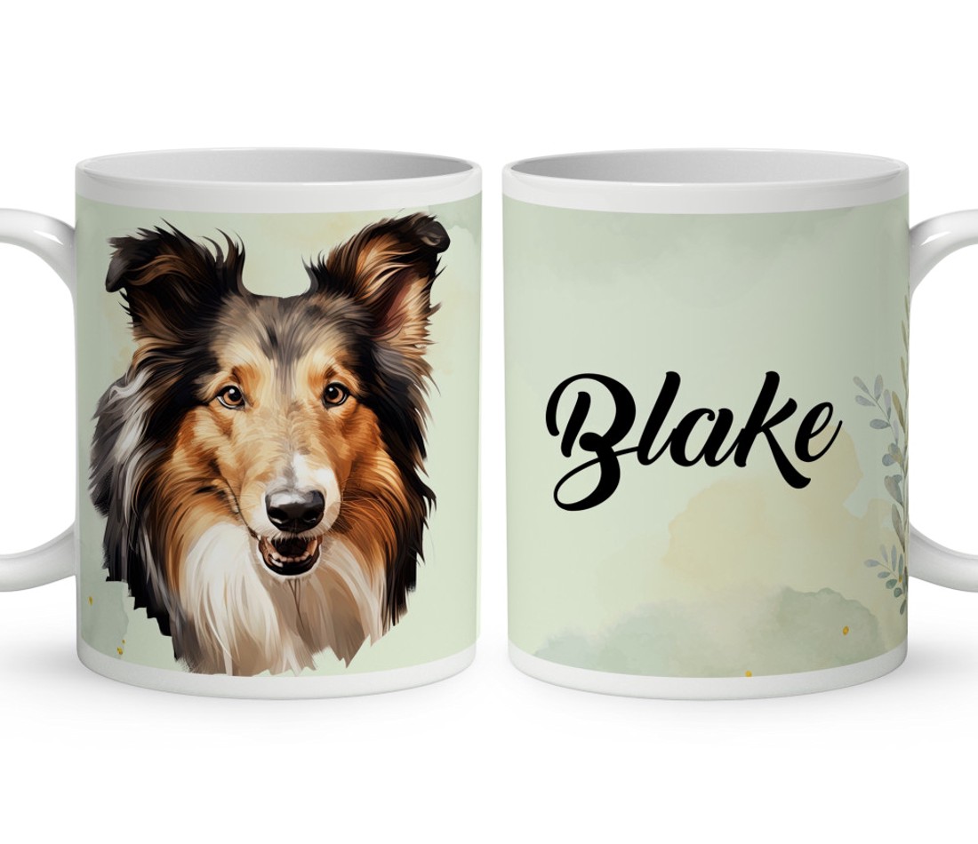 Névvel kérhető - Skót juhászkutya portré mintás bögre - otthon & életmód - konyhafelszerelés, tálalás - tálalás - bögre & csésze - Meska.hu