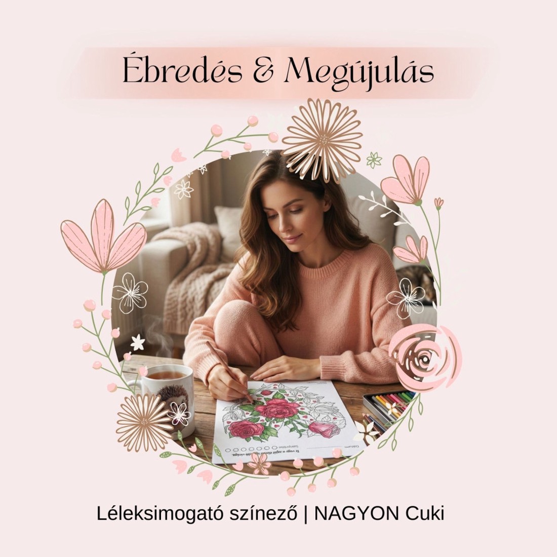 Márciusi Ébredés & Megújulás �Léleksimogató színező (PDF) - otthon & életmód - papír, írószer - színező - Meska.hu