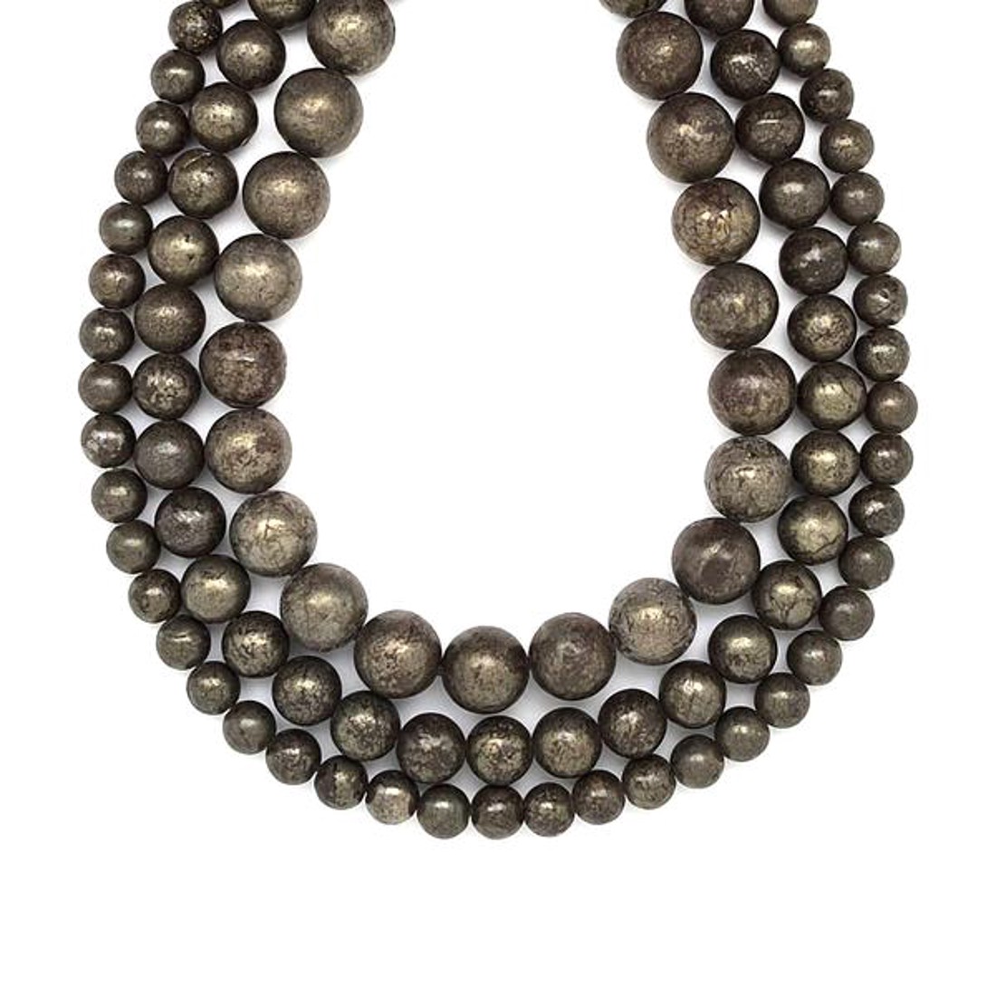 Pirit golyó 6mm  ékszerkészítő alapanyag (füzér) - kellékek & szerszámok - ásvány alapanyag - ásványfüzér - Meska.hu