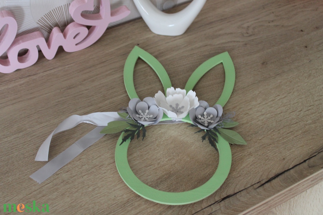 Nyuszifüles ajtódísz - otthon & életmód - dekoráció - ajtó- és ablak dekoráció - ajtódísz & kopogtató - Meska.hu