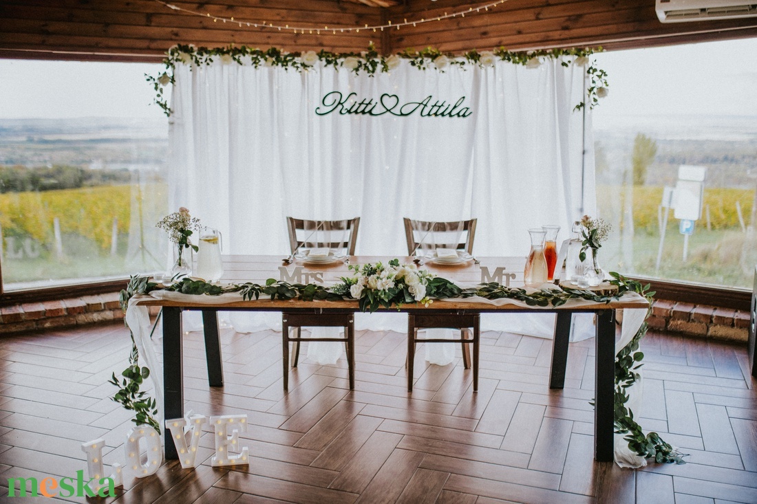 Esküvői háttérfelirat - esküvő - dekoráció - tábla & jelzés - Meska.hu