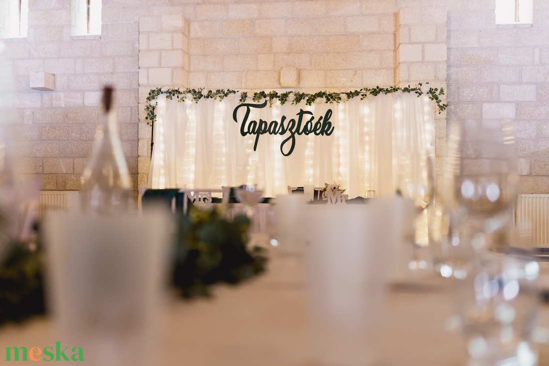 Esküvői háttérfelirat - esküvő - dekoráció - tábla & jelzés - Meska.hu