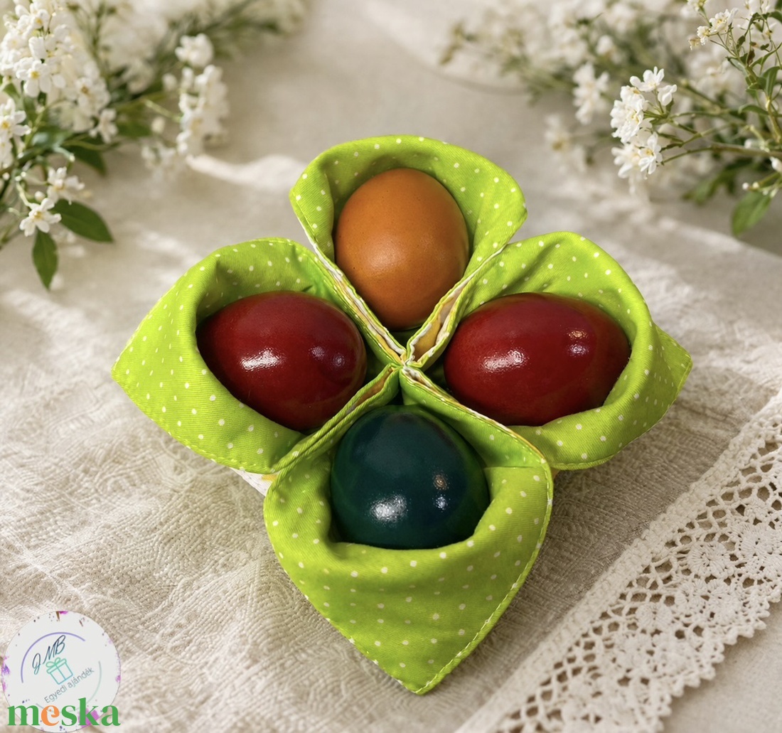 Varrott tojástartó - ünnepi díszek, dekorációk - húsvéti díszek és dekorációk - húsvéti asztaldíszek - Meska.hu