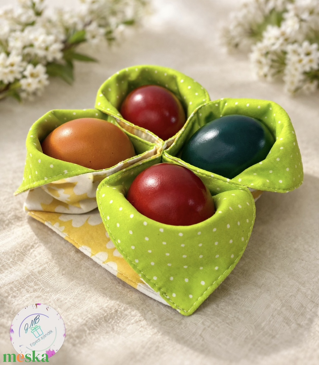 Varrott tojástartó - ünnepi díszek, dekorációk - húsvéti díszek és dekorációk - húsvéti asztaldíszek - Meska.hu