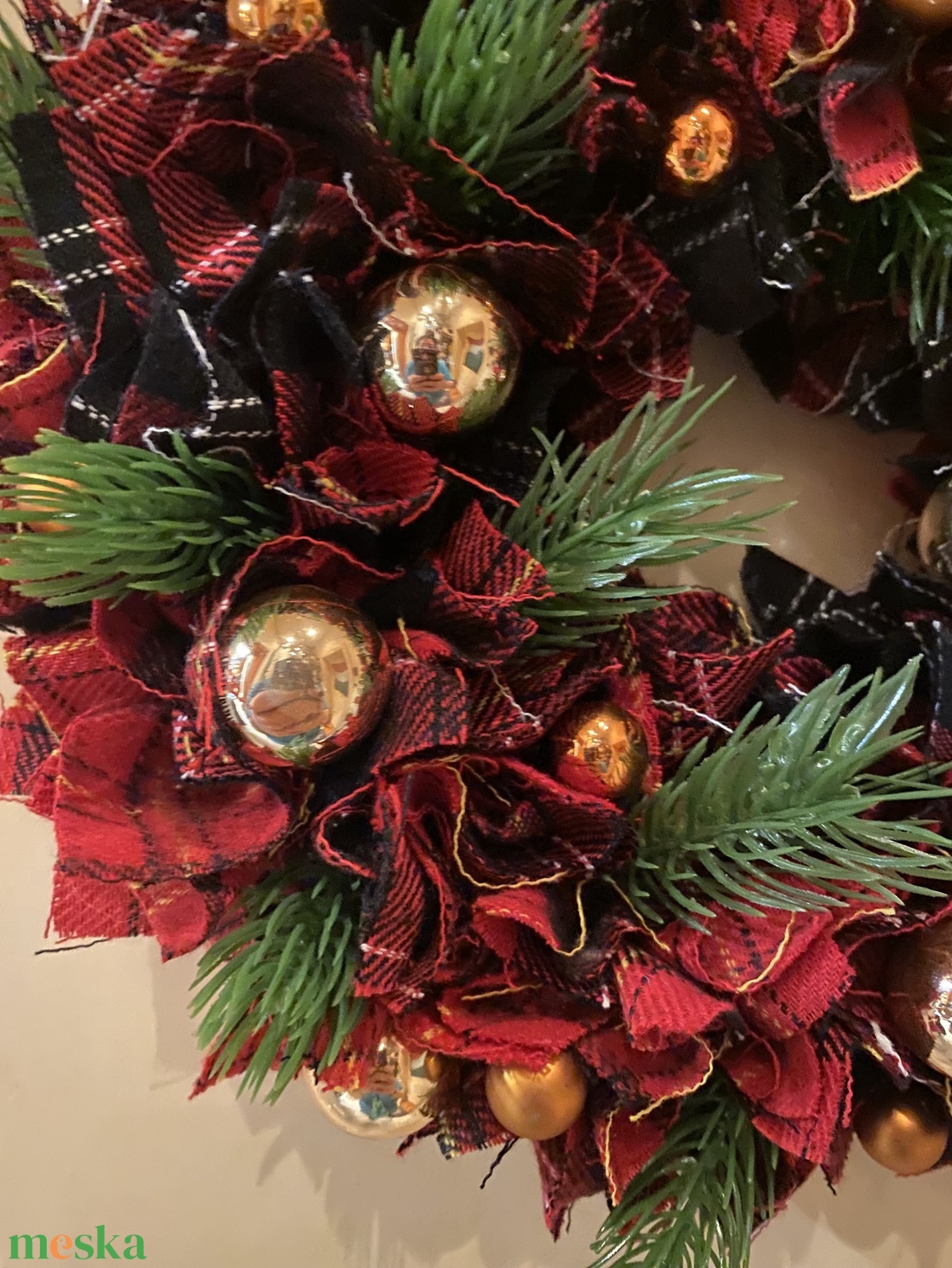 Karácsonyi kopogtató - karácsony - adventi díszek - adventi ajtódísz - Meska.hu