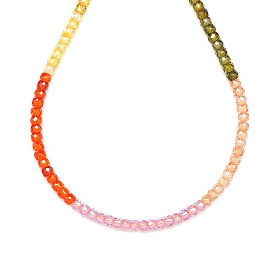 Cirkon faz. mix sárga zöld korong 2x3mm  ékszerkészítő alapanyag (füzér) - kellékek & szerszámok - ásvány alapanyag - ásványfüzér - Meska.hu