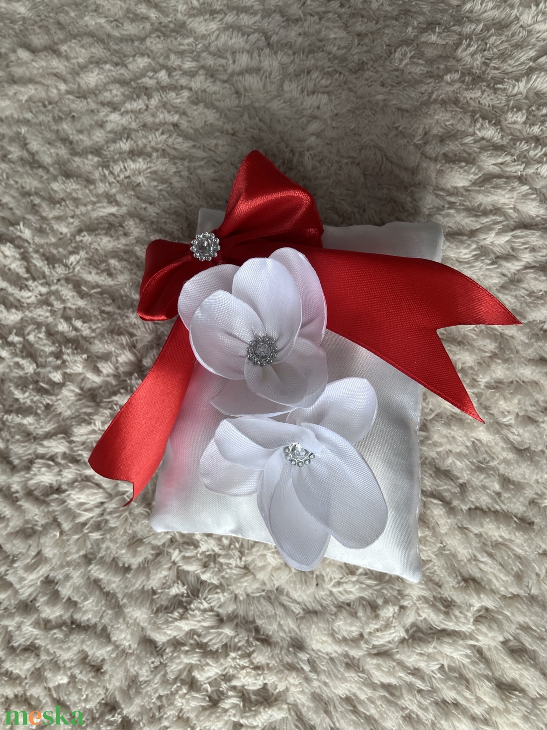 gyűrűpárna - esküvő - kiegészítők - gyűrűtartó & gyűrűpárna - Meska.hu