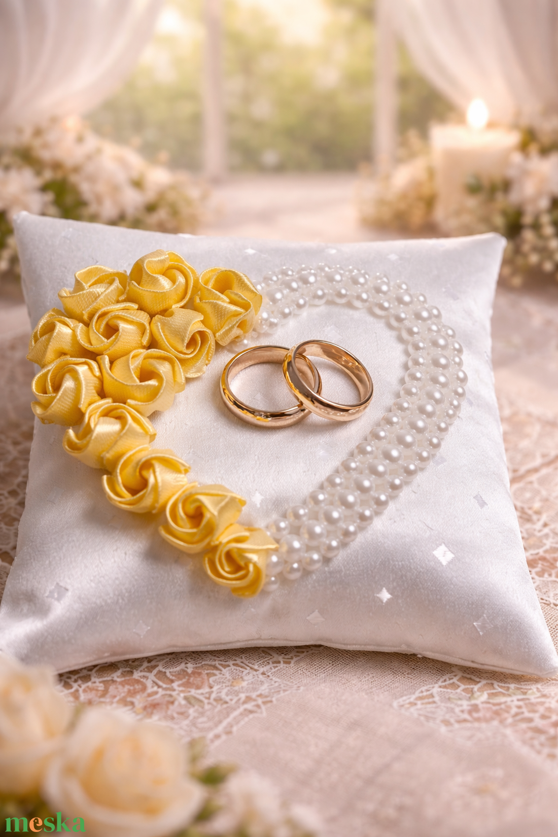 gyűrűpárna - esküvő - kiegészítők - gyűrűtartó & gyűrűpárna - Meska.hu