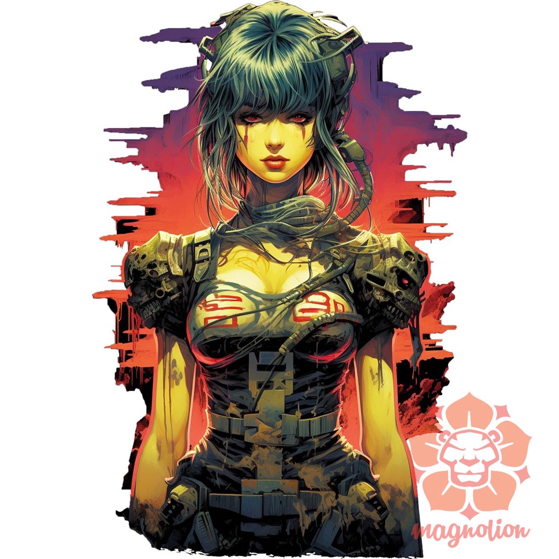Anime cyberpunk fantázia v9 - ruha & divat - férfi ruha - férfi pulóver - Meska.hu