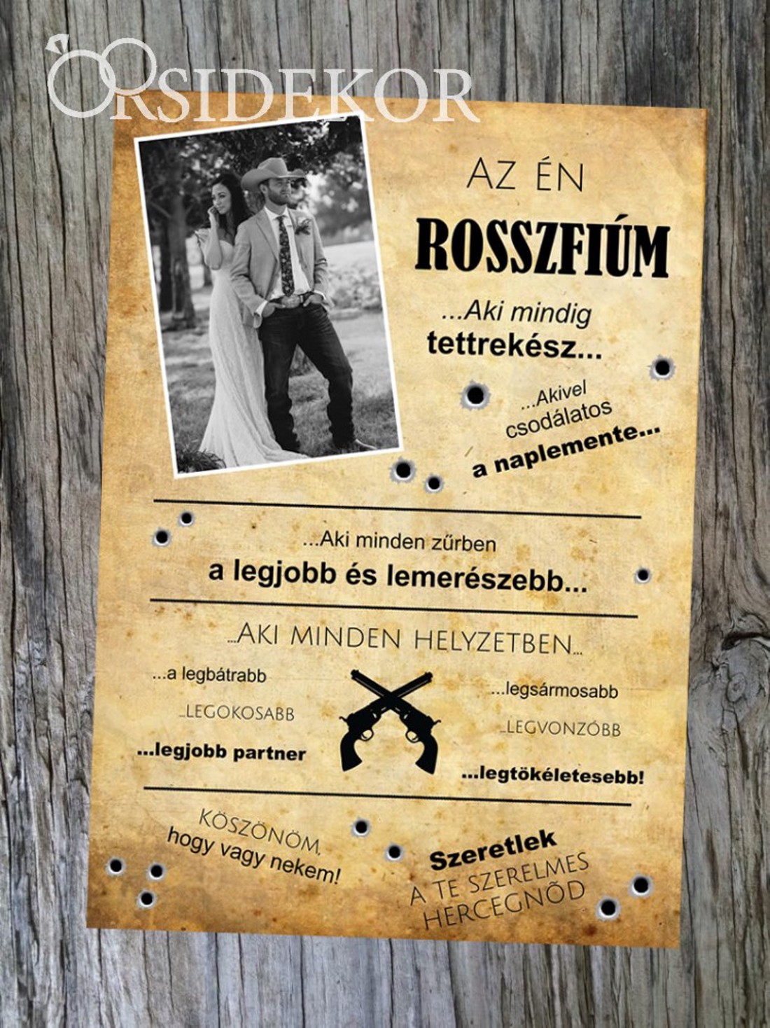 AZ ÉN ROSSZFIÚM Ajándék tábla - otthon & életmód - dekoráció - kép & falikép - táblakép - Meska.hu