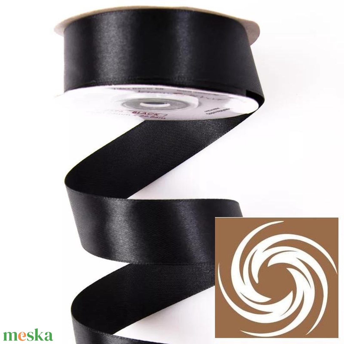 Szatén szalag 25mmx22,86m - fekete - kellékek & szerszámok - rövidáru - szalag, pánt - szatén szalag - Meska.hu Szatén szalag 25mmx22,86m - fekete - kellékek & szerszámok - rövidáru - szalag, pánt - szatén szalag - Meska.hu
