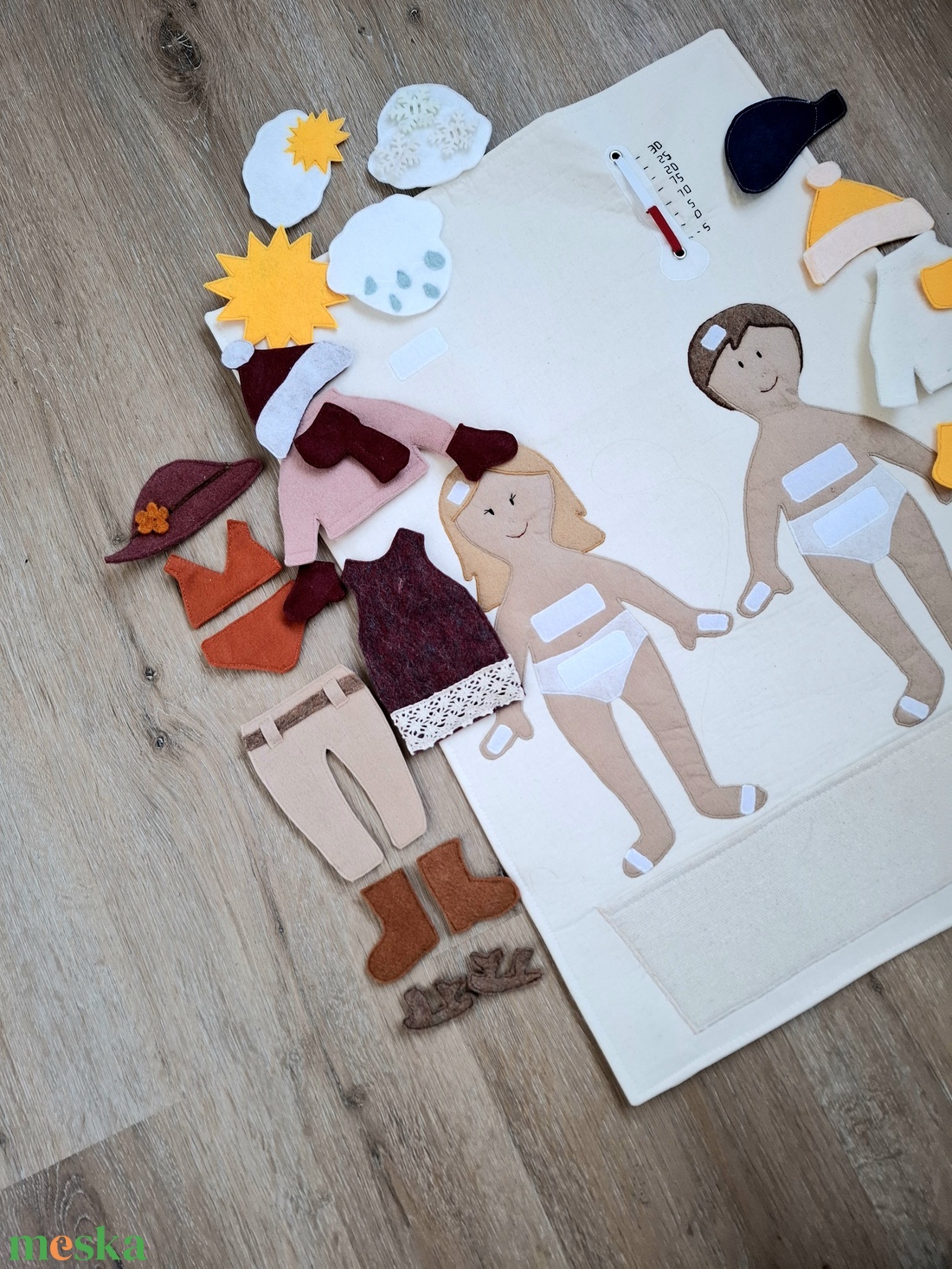 Időjárás és öltözködős tábla - játék & sport - szerepjáték - Meska.hu