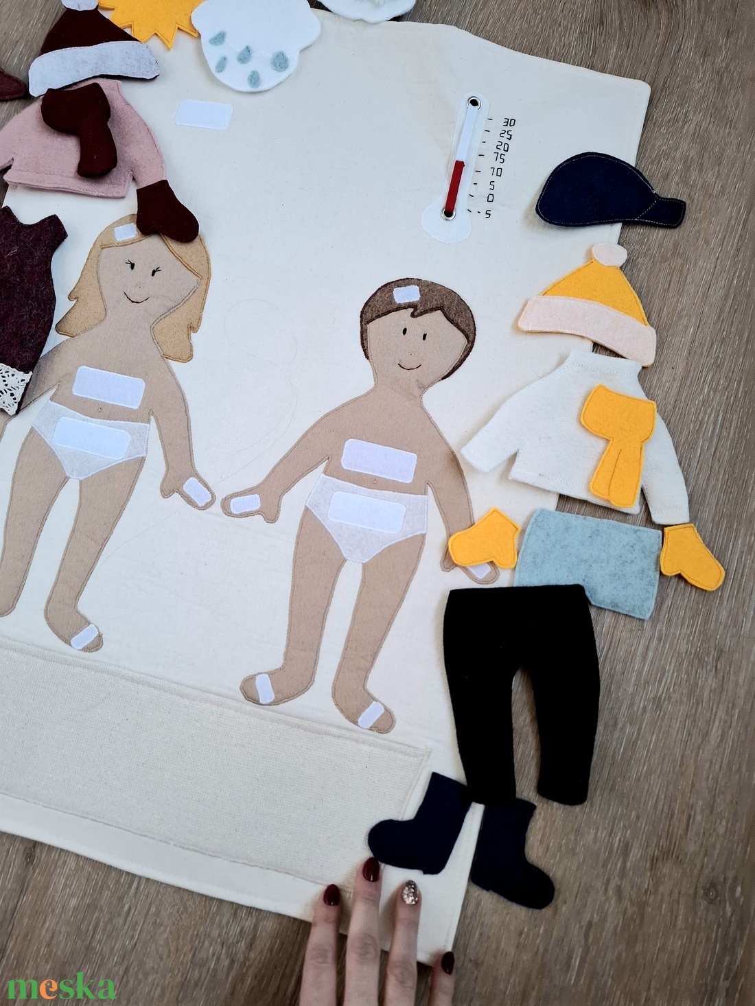 Időjárás és öltözködős tábla - játék & sport - szerepjáték - Meska.hu