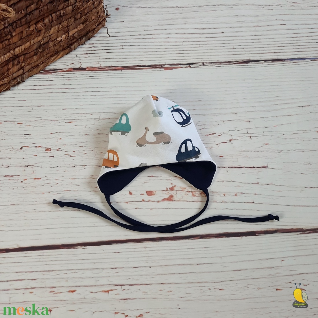 Gyerek megkötős sapka - Autók - ruha & divat - sál, sapka, kendő - sapka & sál szett - Meska.hu