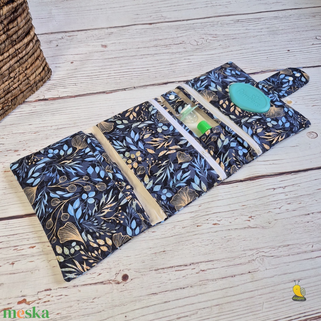 Maxi pelenkatartó táska - Gingko - baba - mama - pelenkázó, babafürdető kellékek - pelenkázó neszeszer, pelenkatartó - Meska.hu