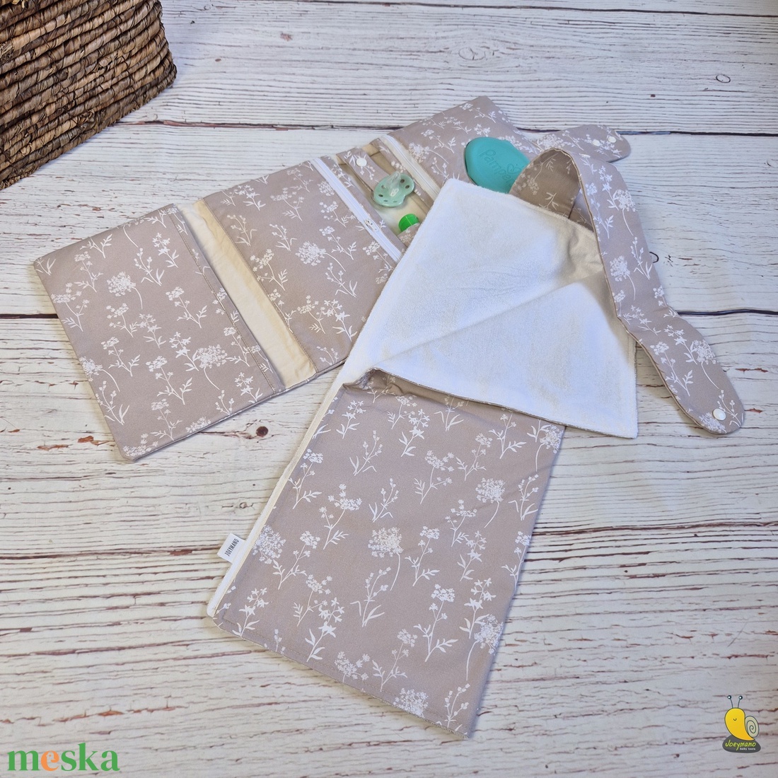 Maxi pelenkatartó táska - Mezei virágok - baba - mama - pelenkázó, babafürdető kellékek - pelenkázó neszeszer, pelenkatartó - Meska.hu