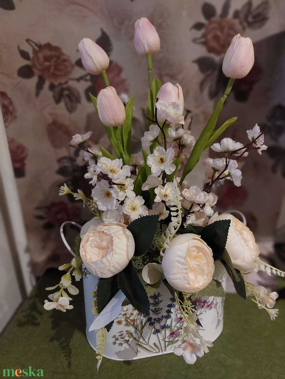 Tavaszi tál - ünnepi díszek, dekorációk - húsvéti díszek és dekorációk - húsvéti asztaldíszek - Meska.hu