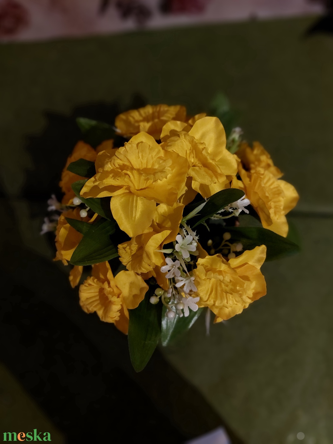 Nárciszos asztaldísz  - ünnepi díszek, dekorációk - húsvéti díszek és dekorációk - húsvéti asztaldíszek - Meska.hu