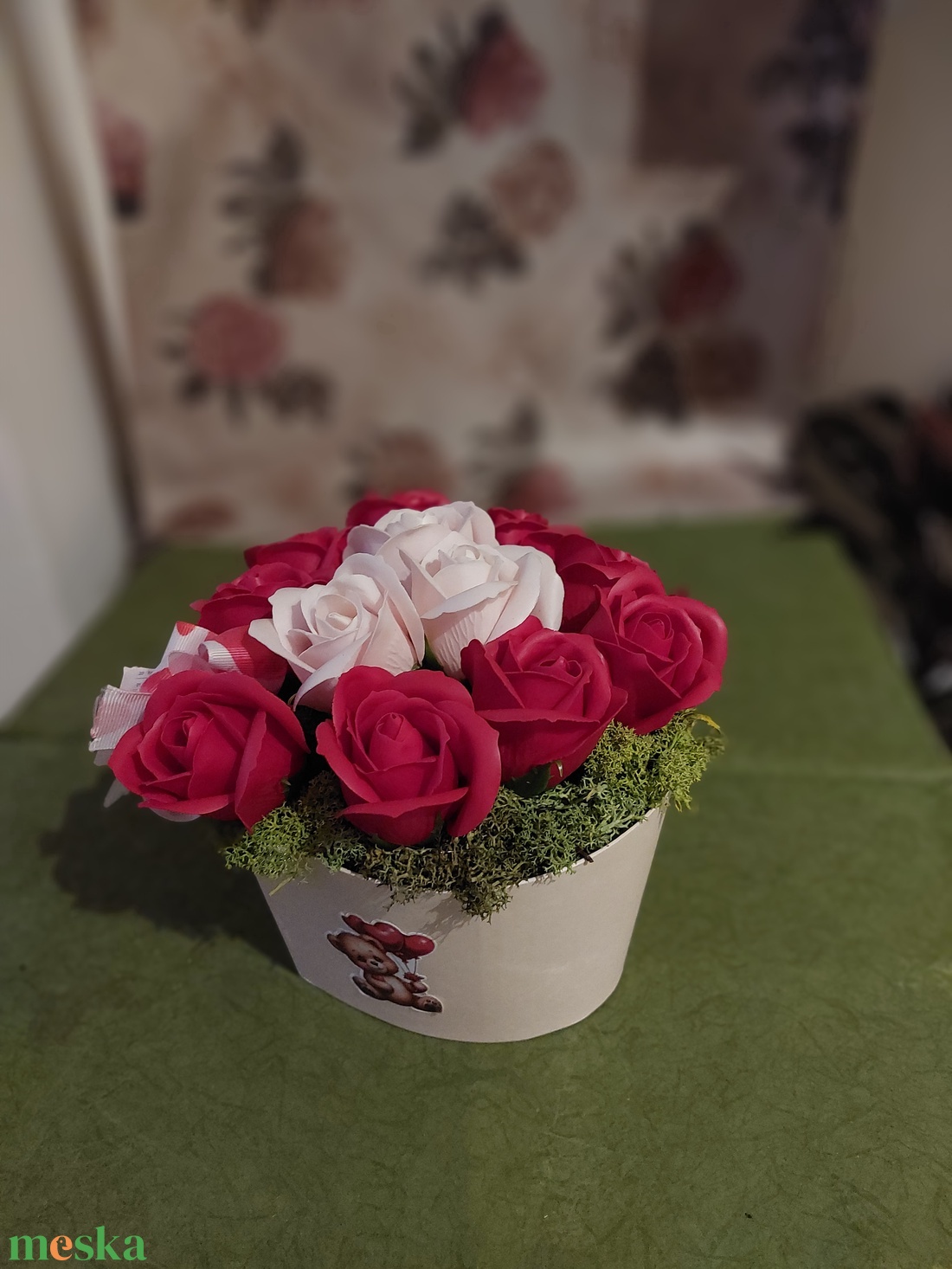 Rózsás dísz - otthon & életmód - dekoráció - asztal és polc dekoráció - asztaldísz - Meska.hu