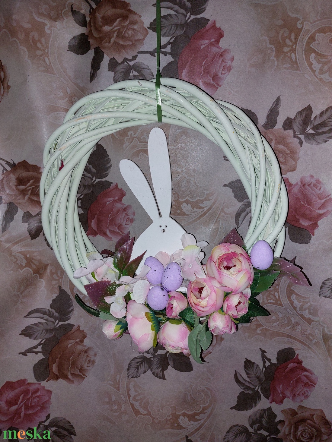 Tavaszi ajtódísz - ünnepi díszek, dekorációk - húsvéti díszek és dekorációk - húsvéti ajtódísz, kopogtató - Meska.hu