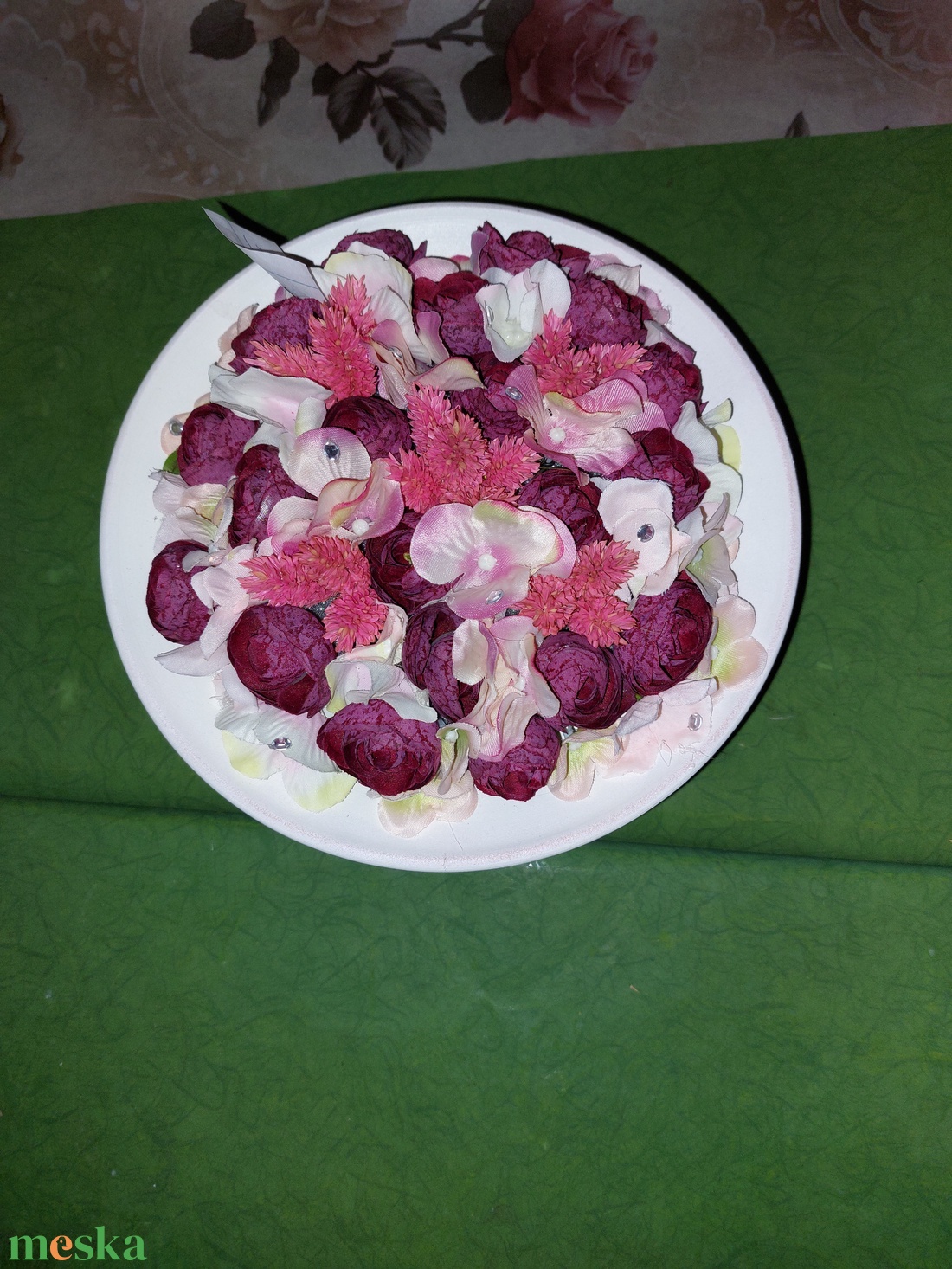 Rózsás tál - otthon & életmód - dekoráció - asztal és polc dekoráció - asztaldísz - Meska.hu