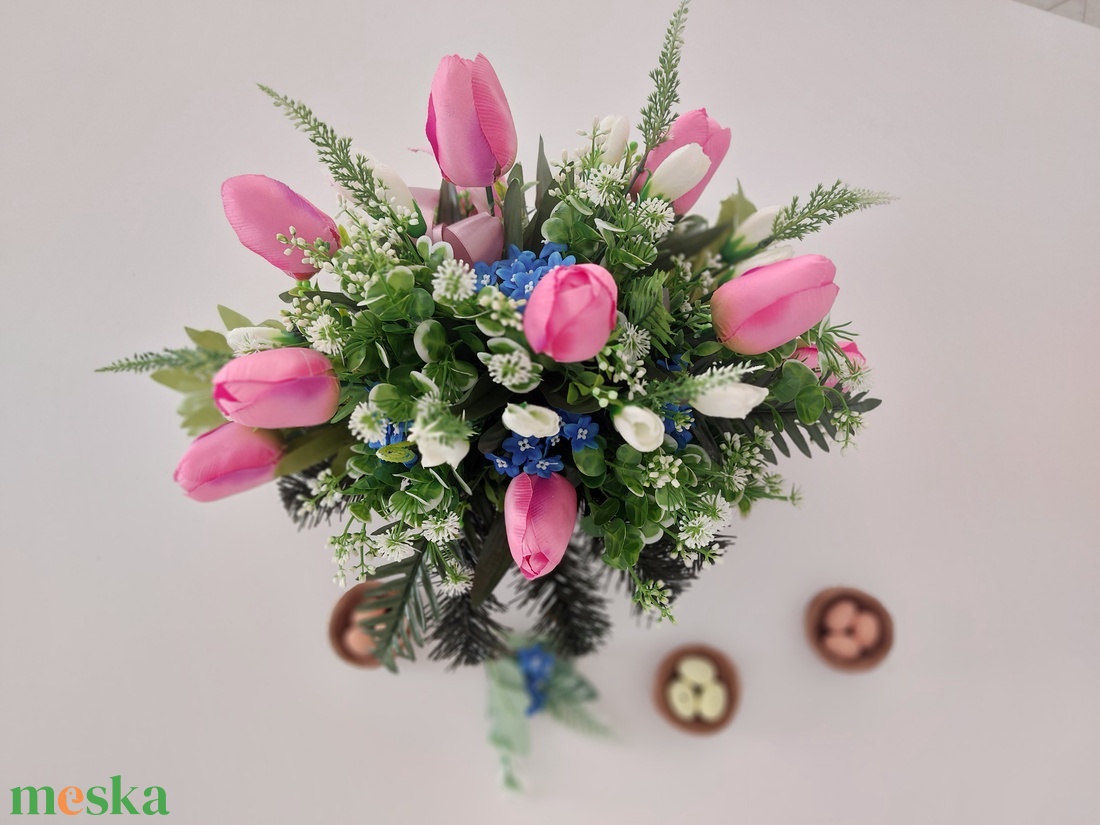 Tavaszi asztaldísz - ünnepi díszek, dekorációk - húsvéti díszek és dekorációk - húsvéti asztaldíszek - Meska.hu