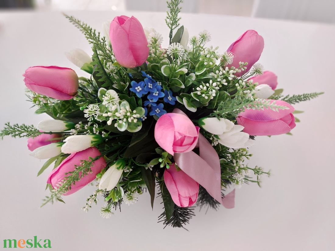 Tavaszi asztaldísz - ünnepi díszek, dekorációk - húsvéti díszek és dekorációk - húsvéti asztaldíszek - Meska.hu