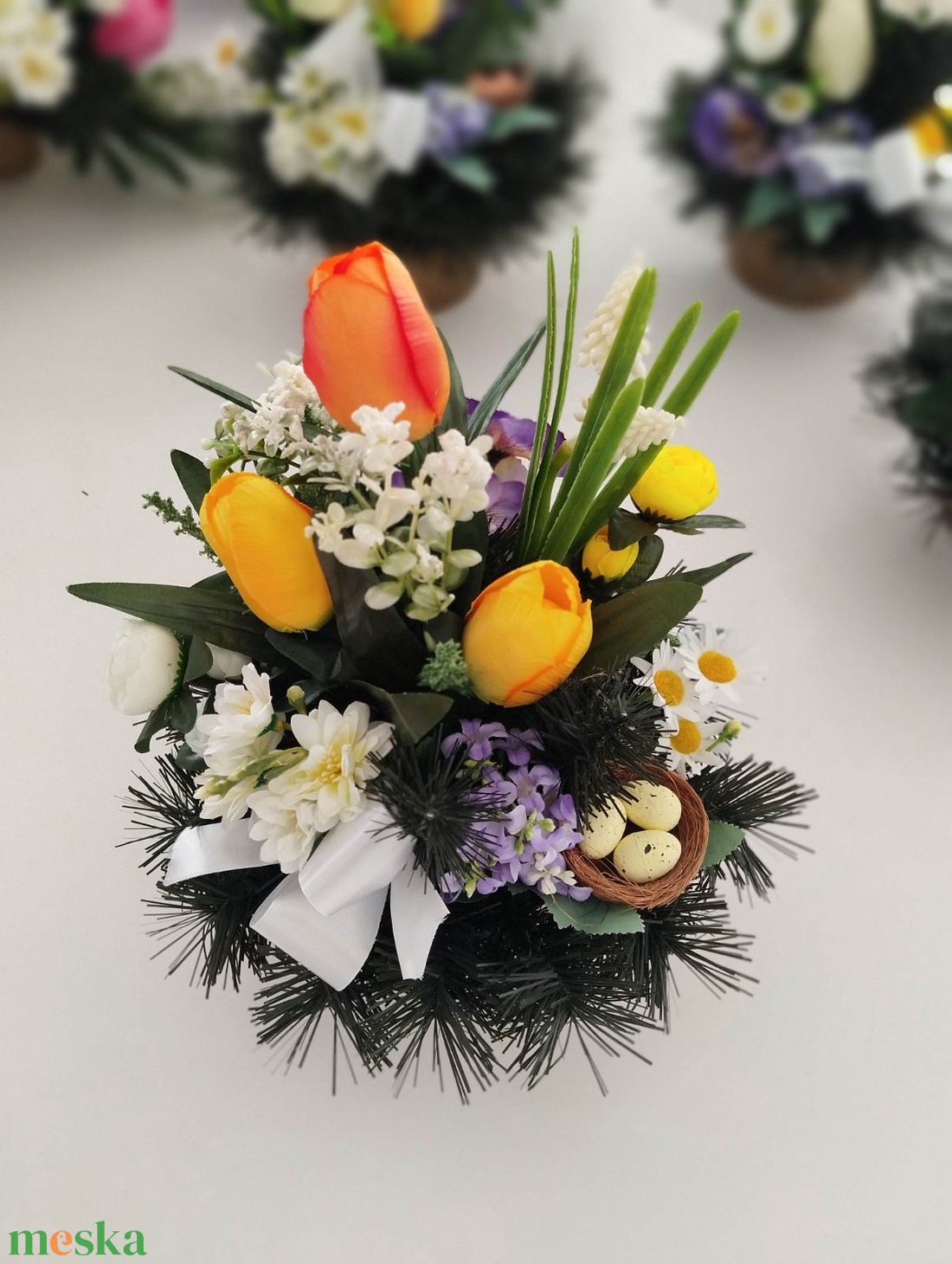 Tavaszi asztaldísz - ünnepi díszek, dekorációk - húsvéti díszek és dekorációk - húsvéti asztaldíszek - Meska.hu