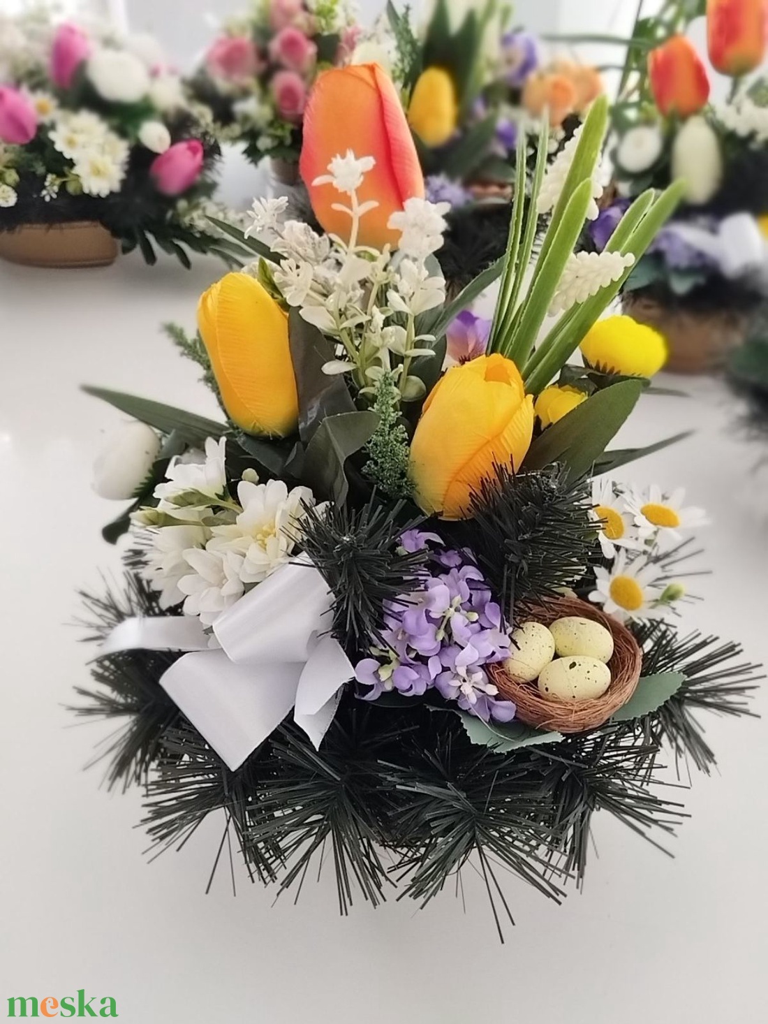 Tavaszi asztaldísz - ünnepi díszek, dekorációk - húsvéti díszek és dekorációk - húsvéti asztaldíszek - Meska.hu
