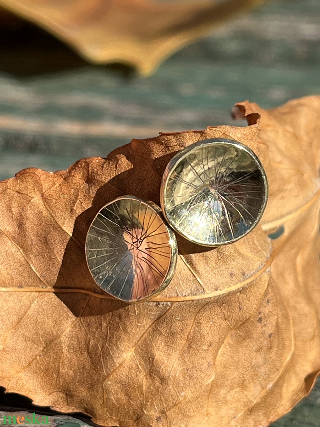 Aranyozott ezüst fülbevaló - ékszer - fülbevaló - fülékszer - Meska.hu