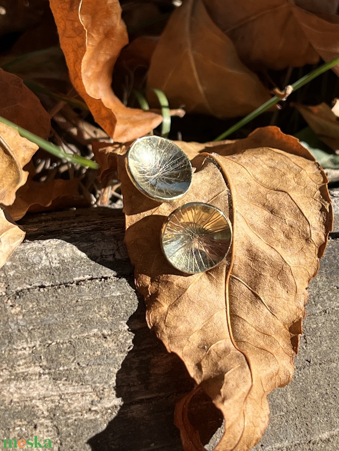 Aranyozott ezüst fülbevaló - ékszer - fülbevaló - fülékszer - Meska.hu