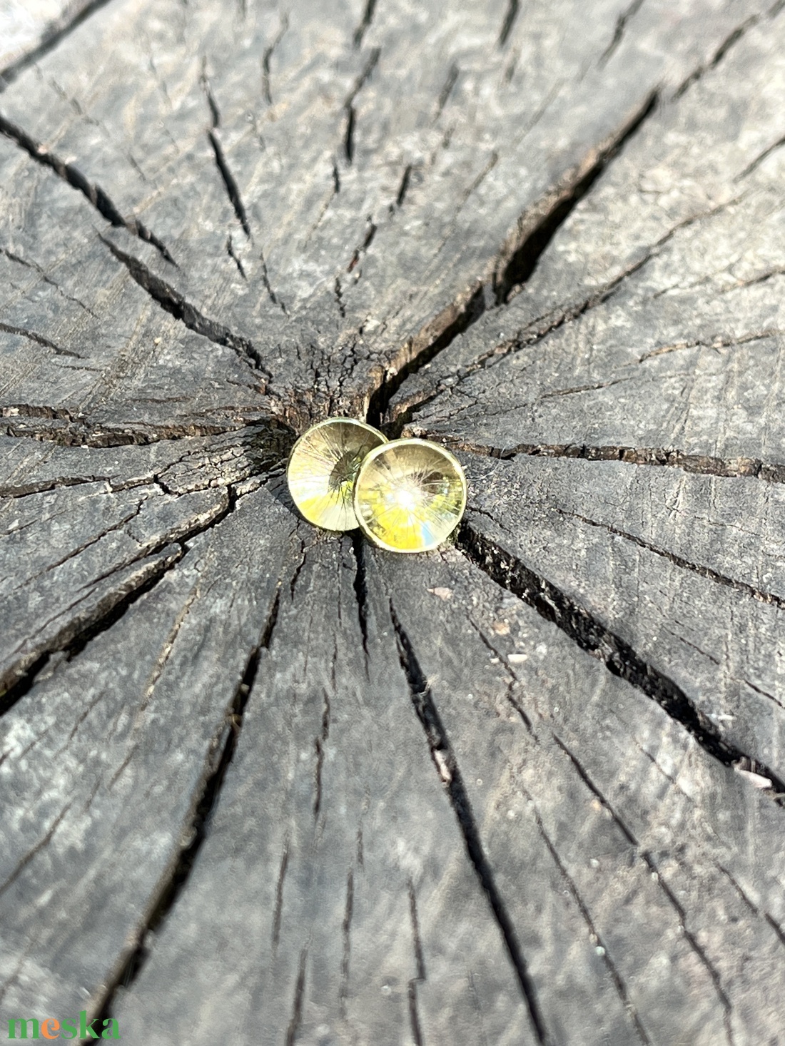 Aranyozott ezüst fülbevaló - ékszer - fülbevaló - fülékszer - Meska.hu