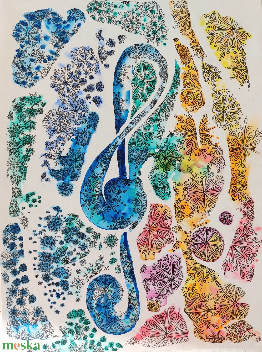 Violin - művészet - festmény - akvarell - Meska.hu