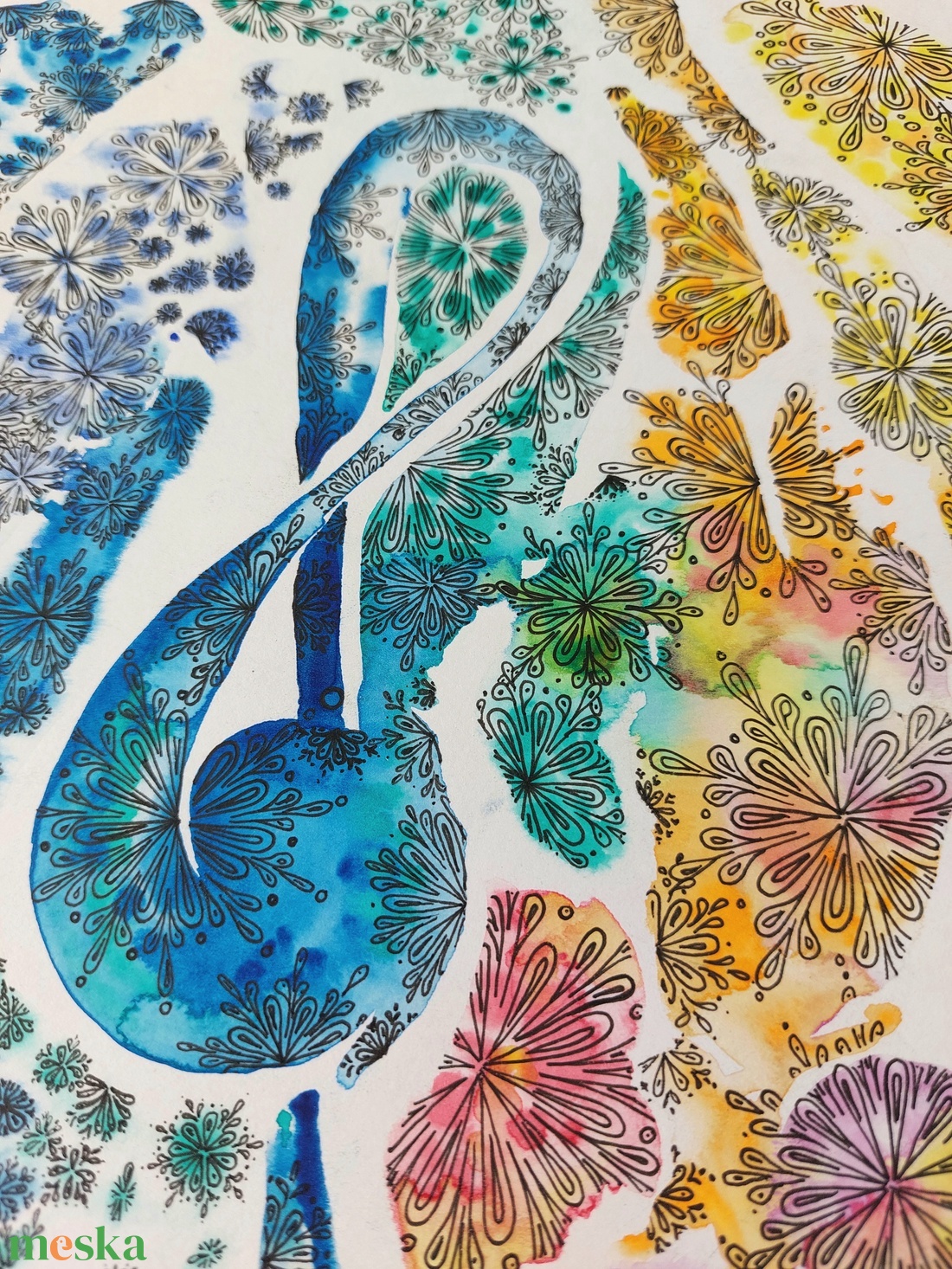 Violin - művészet - festmény - akvarell - Meska.hu