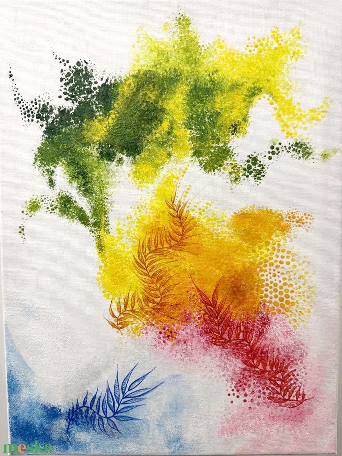 Esőerdő hangjai - akril festmény  - művészet - festmény - akril - Meska.hu Esőerdő hangjai - akril festmény  - művészet - festmény - akril - Meska.hu