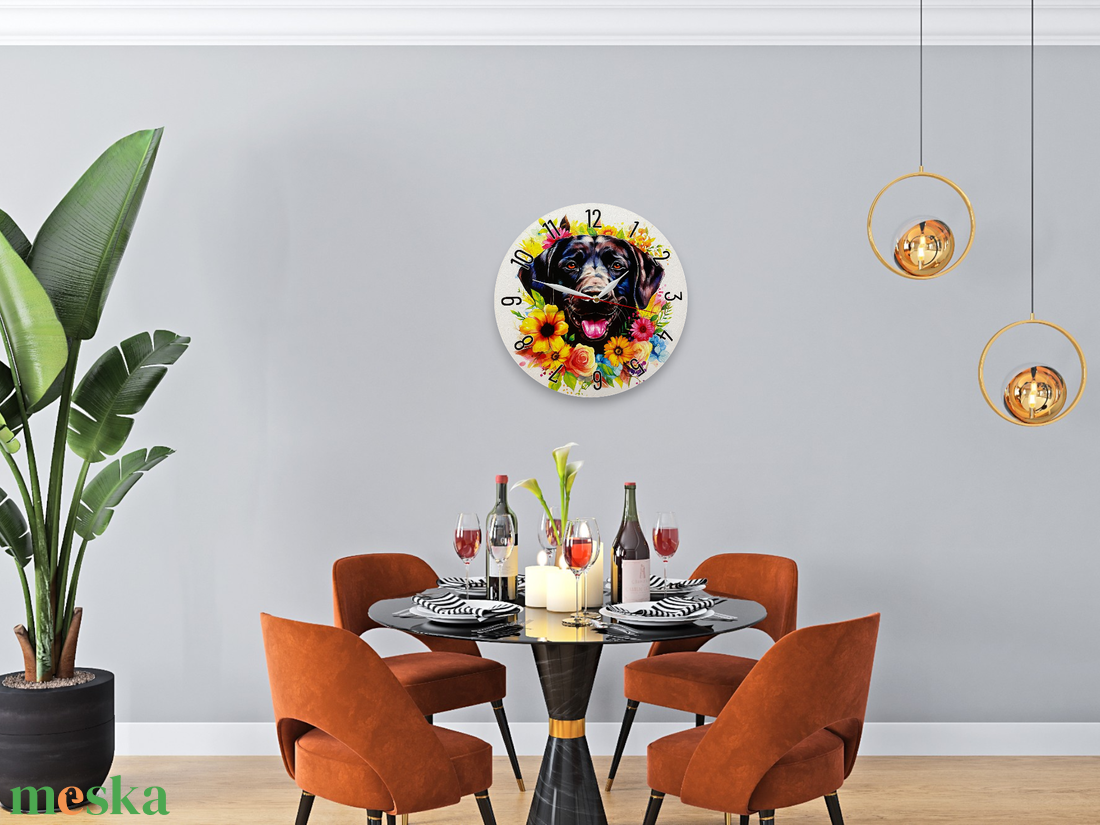 Labrador Falióra - otthon & életmód - dekoráció - fali és függő dekoráció - falióra & óra - Meska.hu