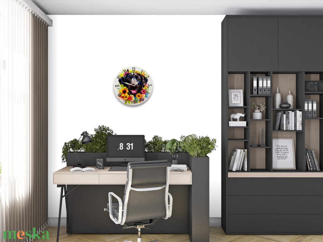 Labrador Falióra - otthon & életmód - dekoráció - fali és függő dekoráció - falióra & óra - Meska.hu