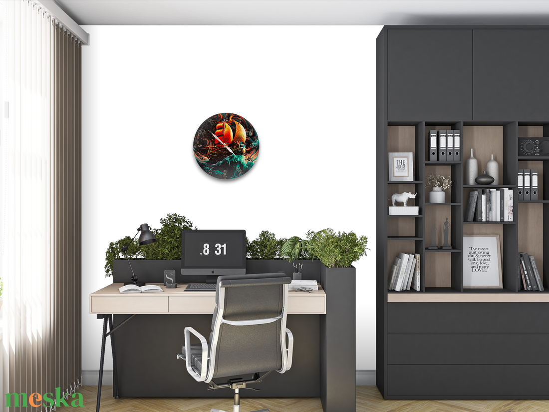 Tengeri vihar - Hajós Falióra - otthon & életmód - dekoráció - fali és függő dekoráció - falióra & óra - Meska.hu