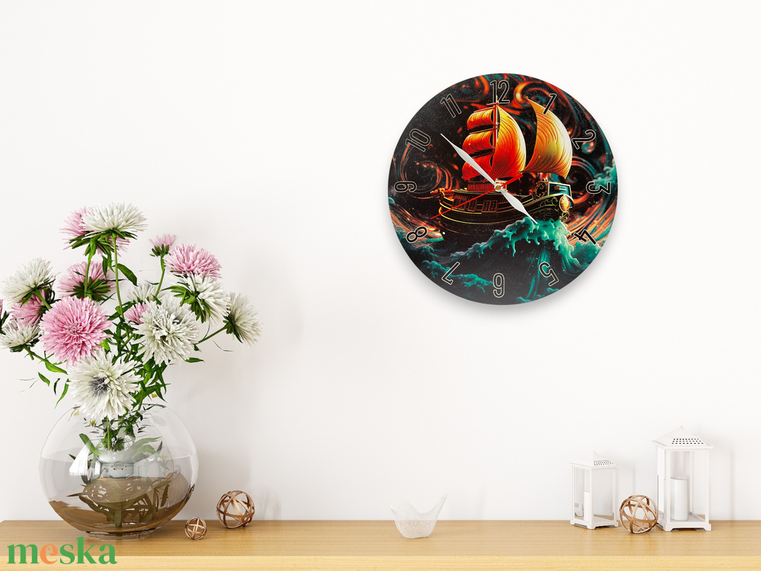 Tengeri vihar - Hajós Falióra - otthon & életmód - dekoráció - fali és függő dekoráció - falióra & óra - Meska.hu