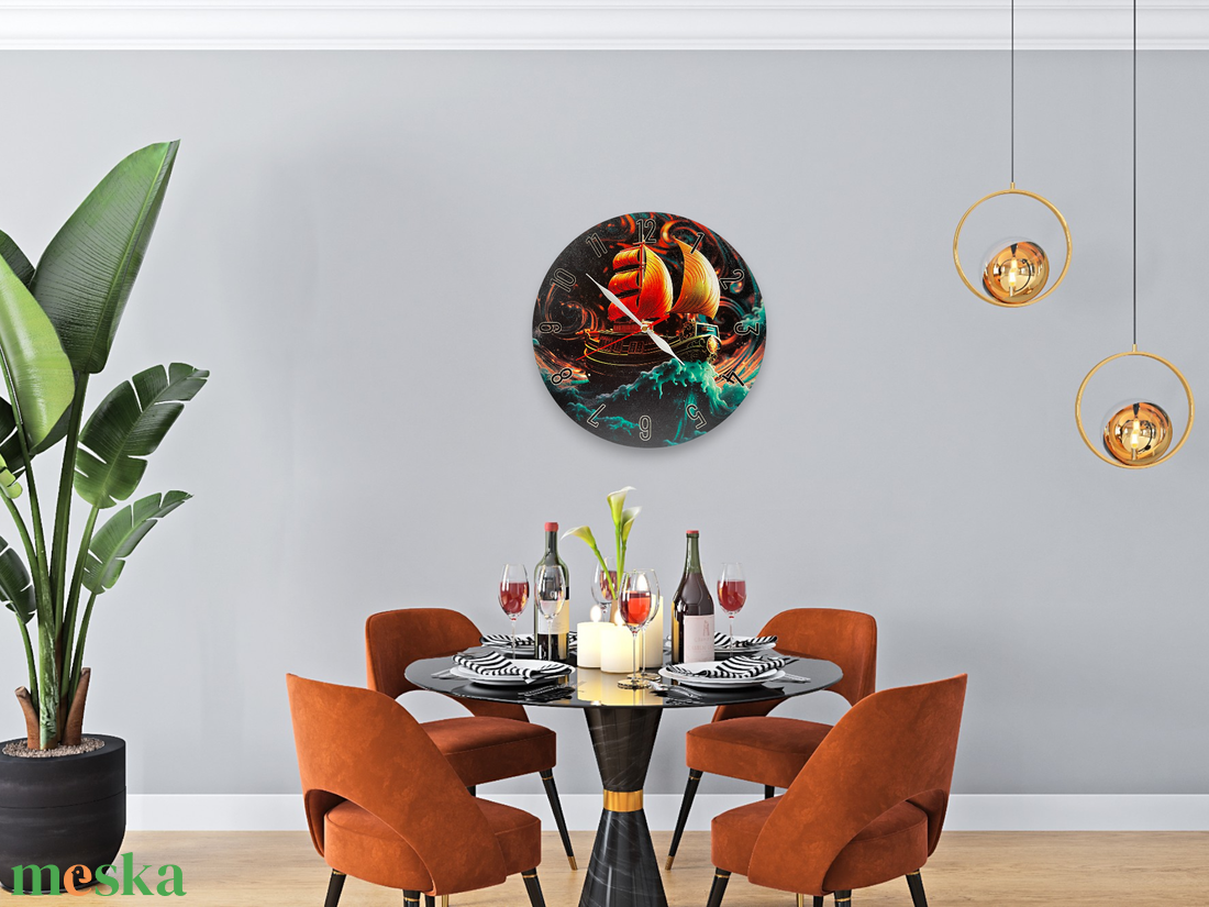 Tengeri vihar - Hajós Falióra - otthon & életmód - dekoráció - fali és függő dekoráció - falióra & óra - Meska.hu