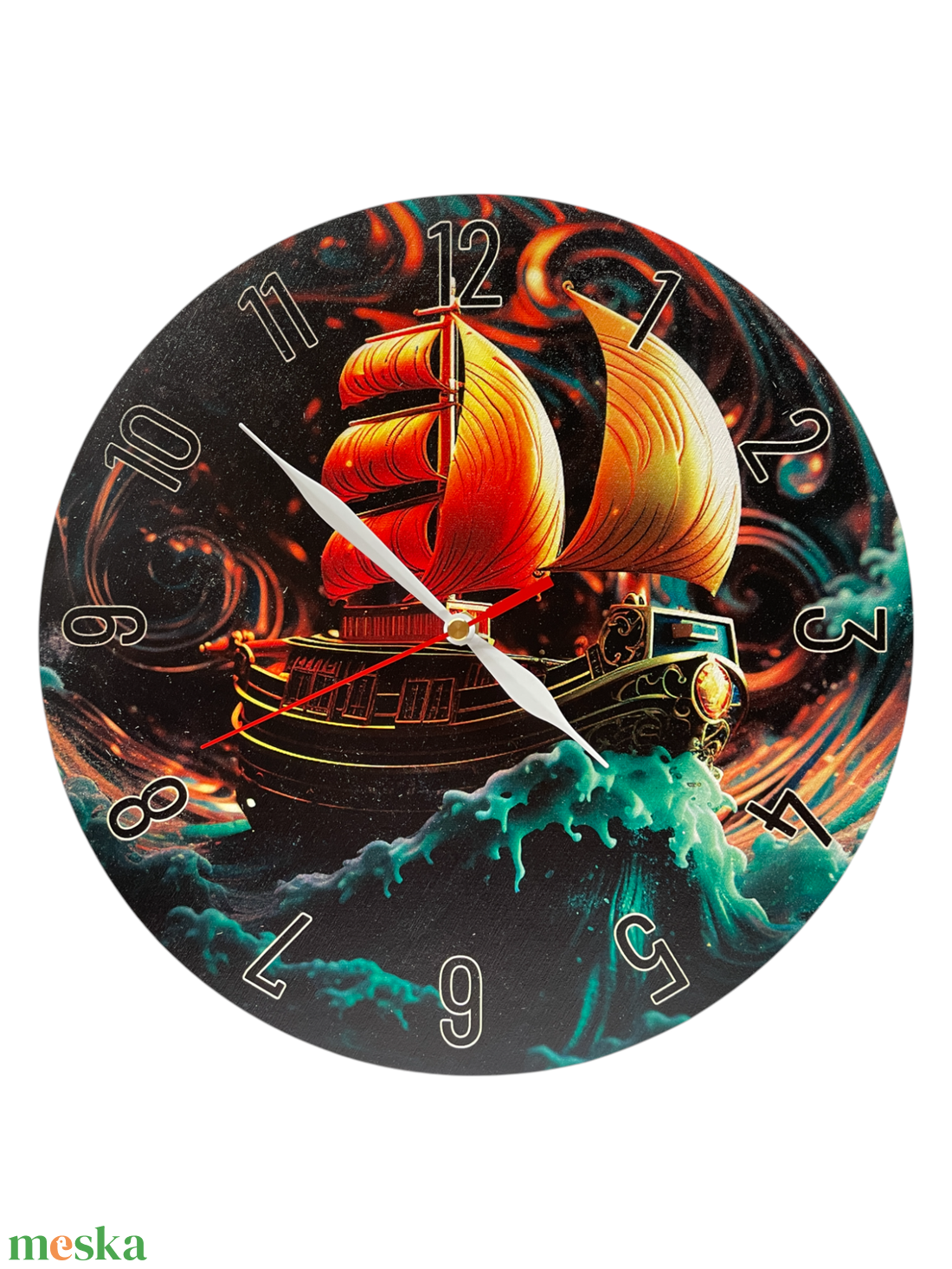 Tengeri vihar - Hajós Falióra - otthon & életmód - dekoráció - fali és függő dekoráció - falióra & óra - Meska.hu